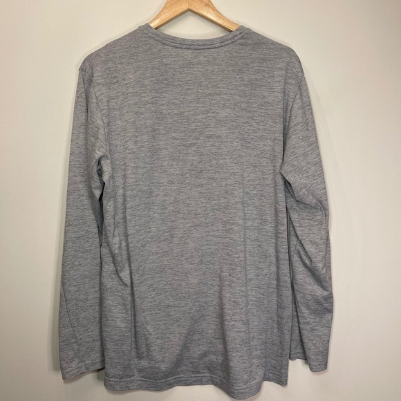 Nike Dri-FIT L Men's Gray Long Sleeve Athletic Training Shirt Gym Large Heather - Picture 2 of 9